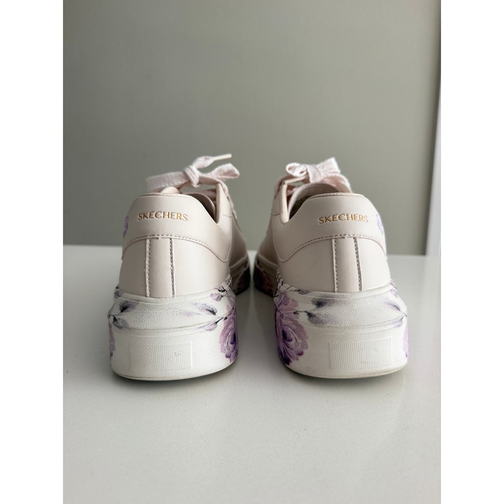 Skechers Court Classics Sneakers Womens 11 Pink Floral Platform 185062 ROS - Picture 4 of 9